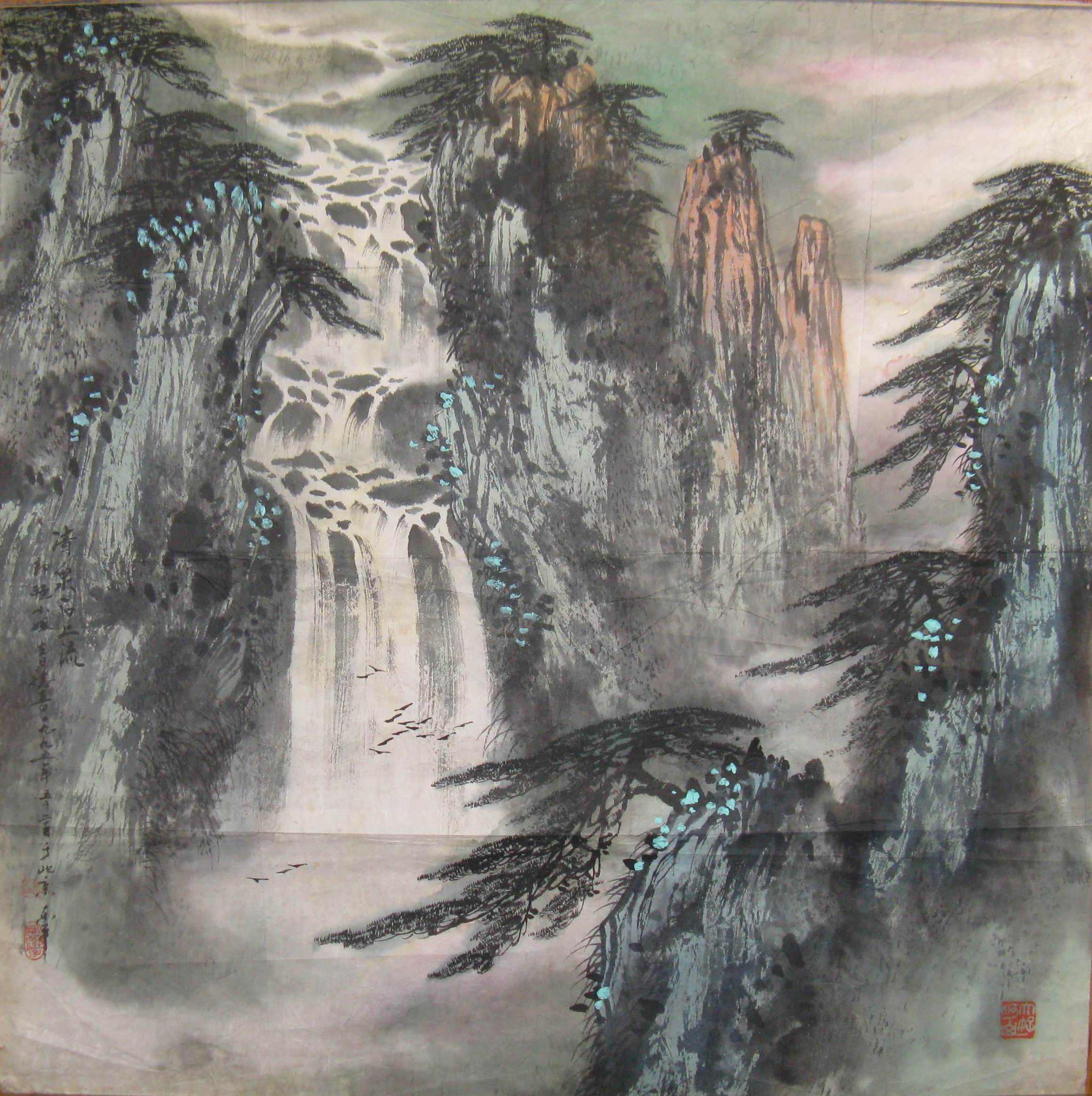 杨东平 山水-柏凤轩 名家国画 名家书法书法