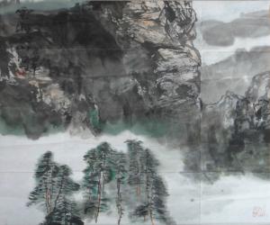 曹昌学  山水